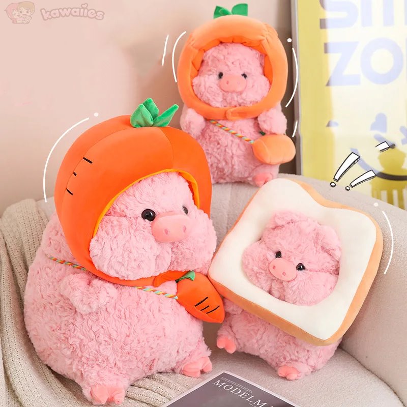 Cute Pig Plush Toy Vegetable Costume