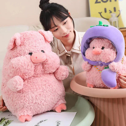 Cute Pig Plush Toy Vegetable Costume