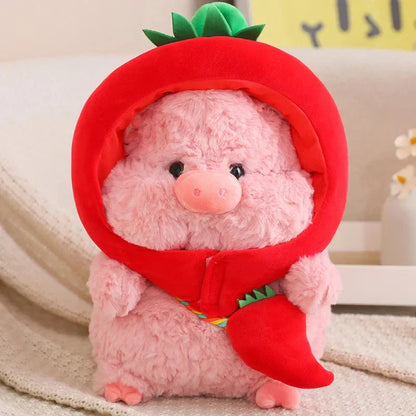 Cute Pig Plush Toy Vegetable Costume