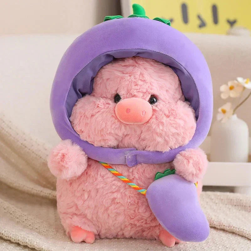 Cute Pig Plush Toy Vegetable Costume
