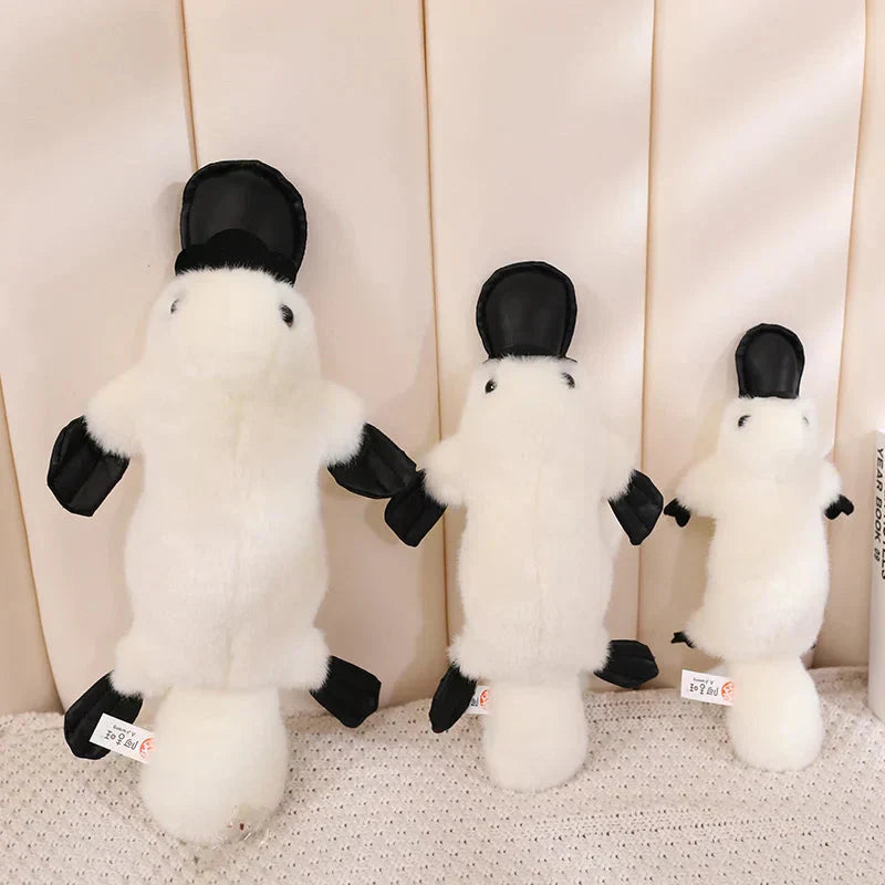 Cuddly Brown White Plush Platypus Toy