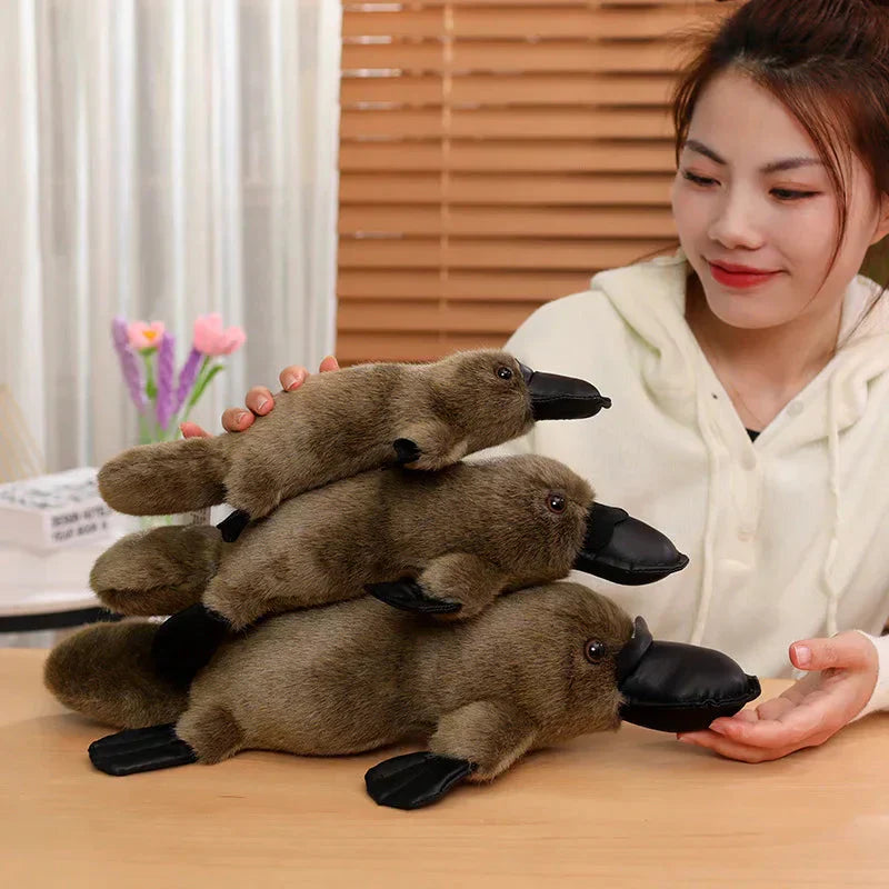 Cuddly Brown White Platypus Soft Toy