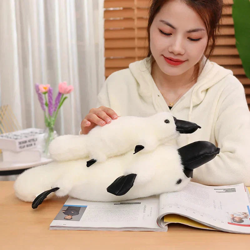 Cuddly Brown White Plush Platypus Toy