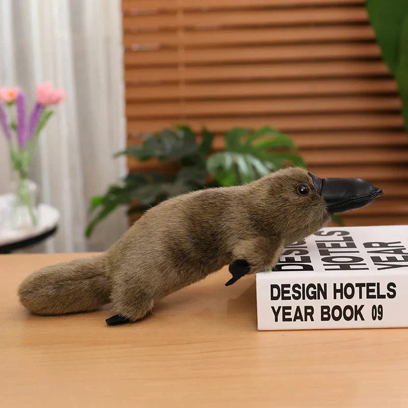 Cuddly Brown White Platypus Soft Toy