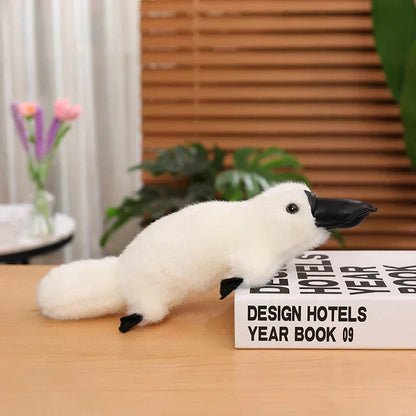 Cuddly Brown White Plush Platypus Toy