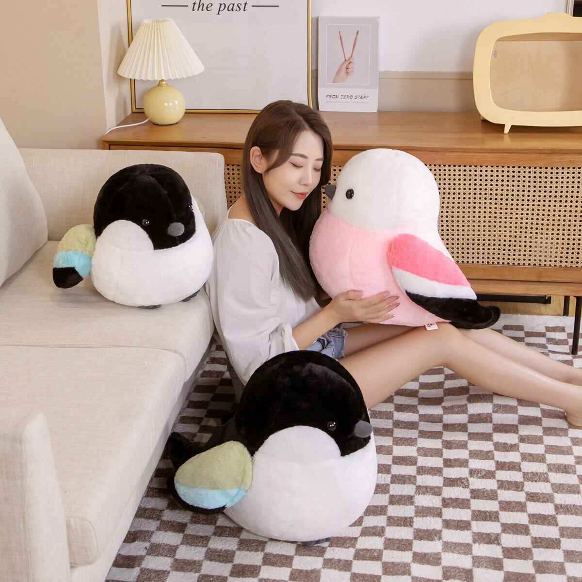 Colorful Fluffy Bird Stuffed Toys
