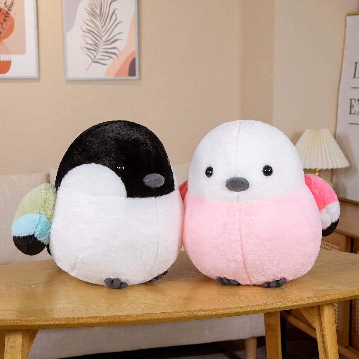 Colorful Fluffy Bird Stuffed Toys