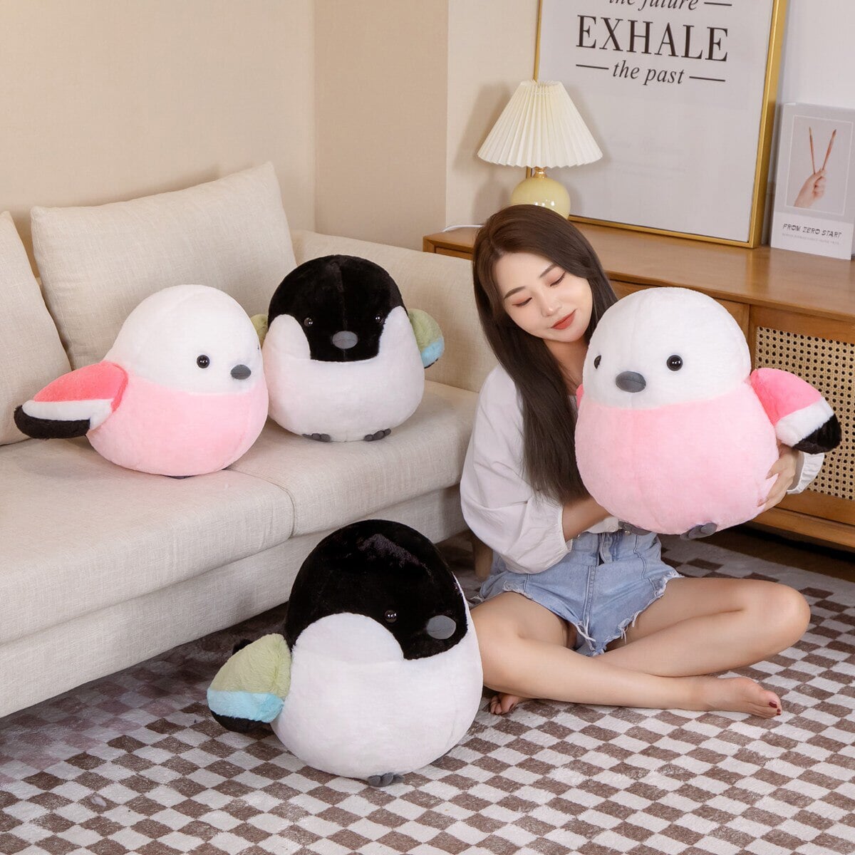 Colorful Fluffy Bird Stuffed Toys