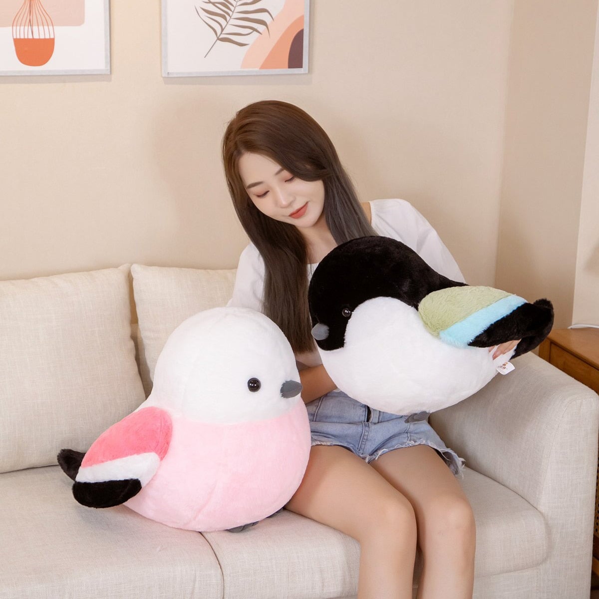 Colorful Fluffy Bird Stuffed Toys