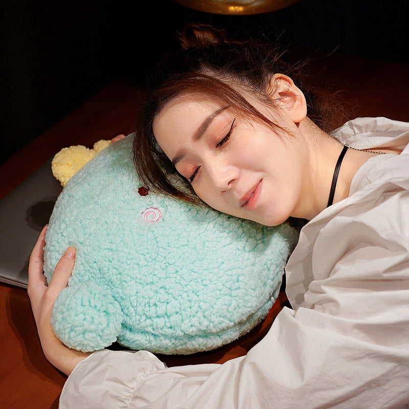 Soft Cuddly Round Stuffed Animal Pillow Set