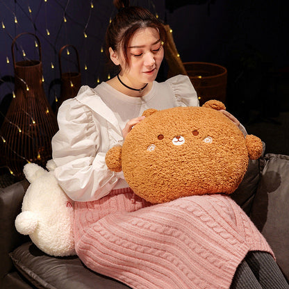 Soft Cuddly Round Stuffed Animal Pillow Set