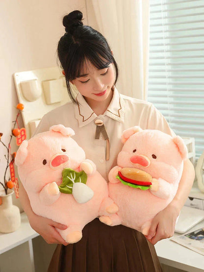 Soft Cuddly Round Pig Plush Toy