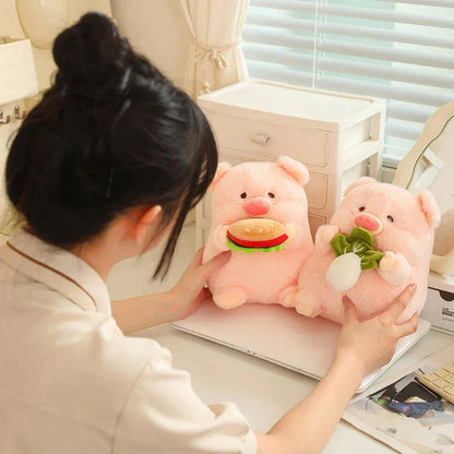 Soft Cuddly Round Pig Plush Toy
