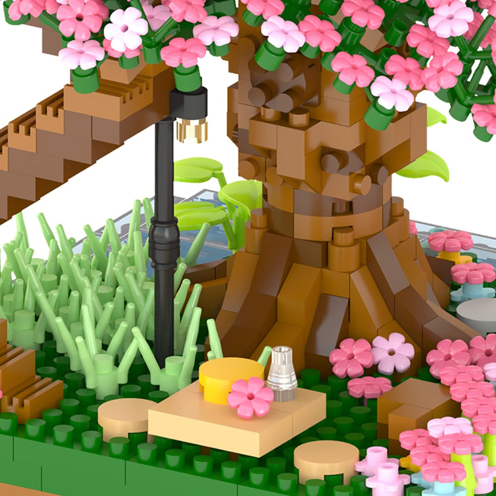 Mini Japanese Style Cherry Blossom House Model Kit