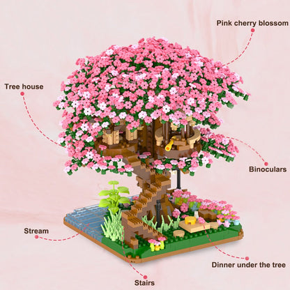 Mini Japanese Style Cherry Blossom House Model Kit