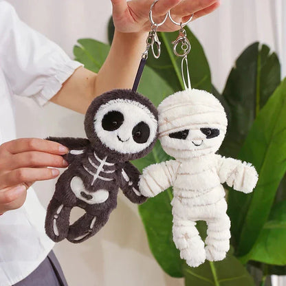 Spooky Skeleton and Mummy Soft Toys