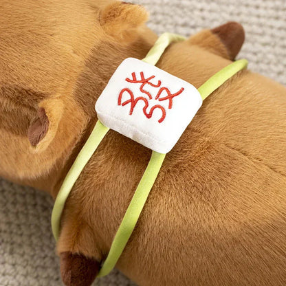 Cute Capybara Mahjong Plush Backpack Buddy