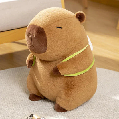 Cute Capybara Mahjong Plush Backpack Buddy