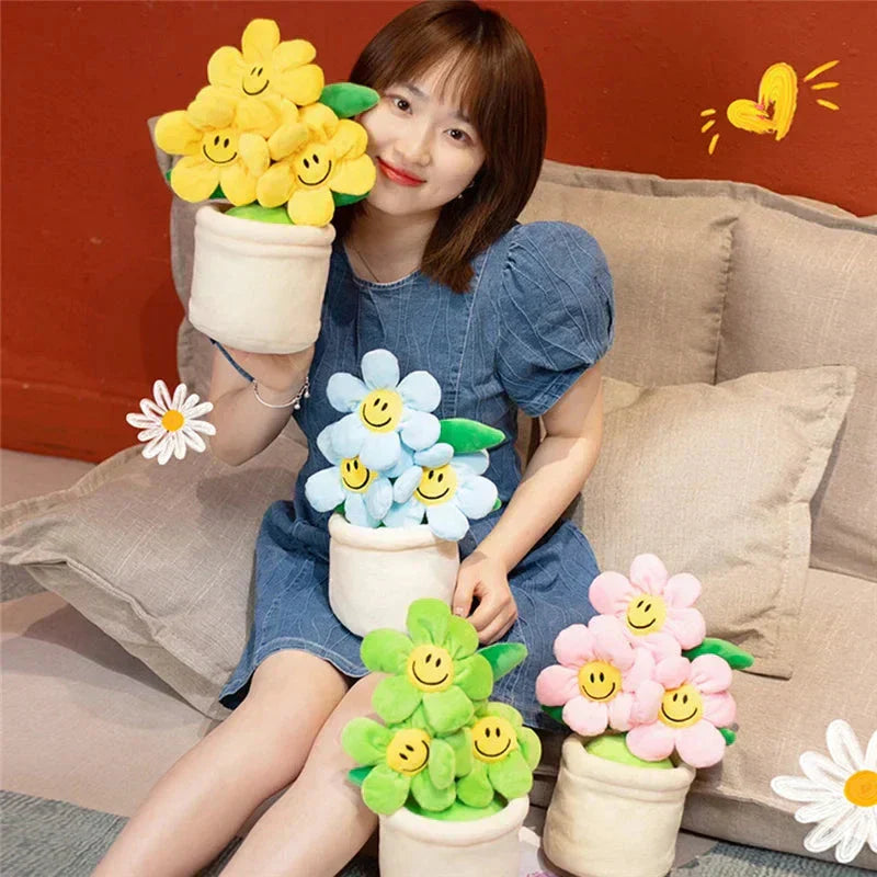 Happy Yellow Flower Pot Toy
