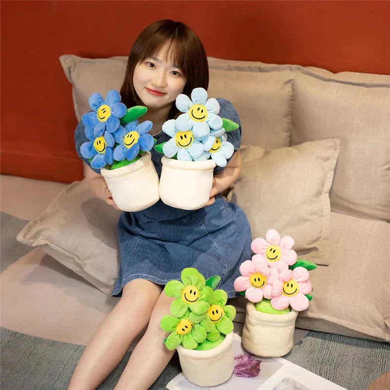 Happy Yellow Flower Pot Toy