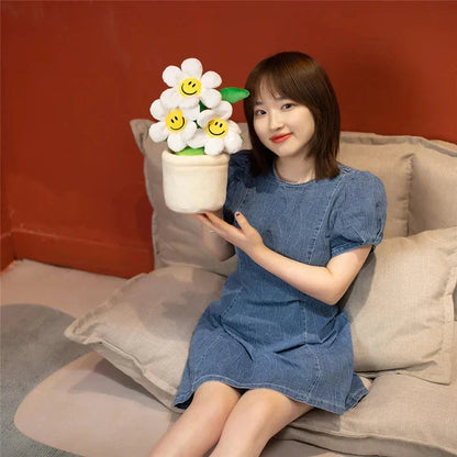 Happy Yellow Flower Pot Toy