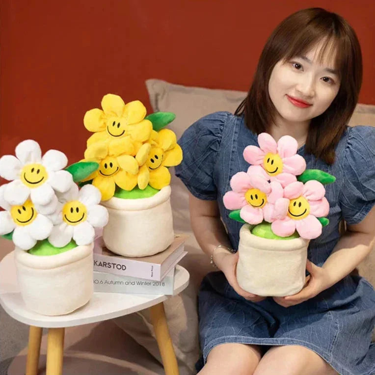 Happy Yellow Flower Pot Toy