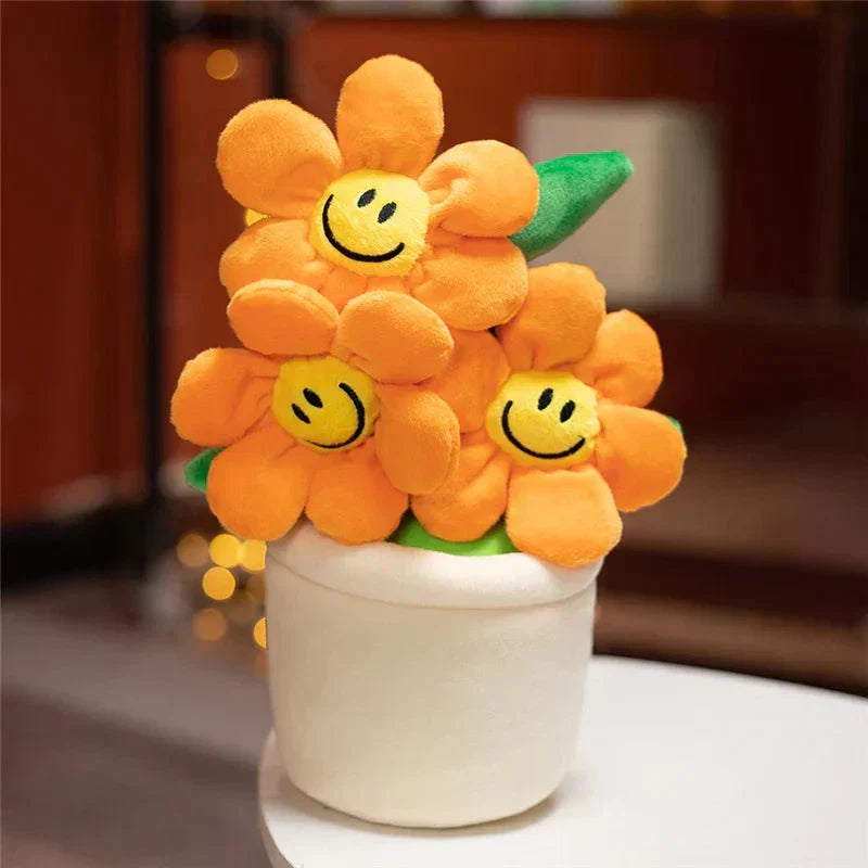 Happy Yellow Flower Pot Toy