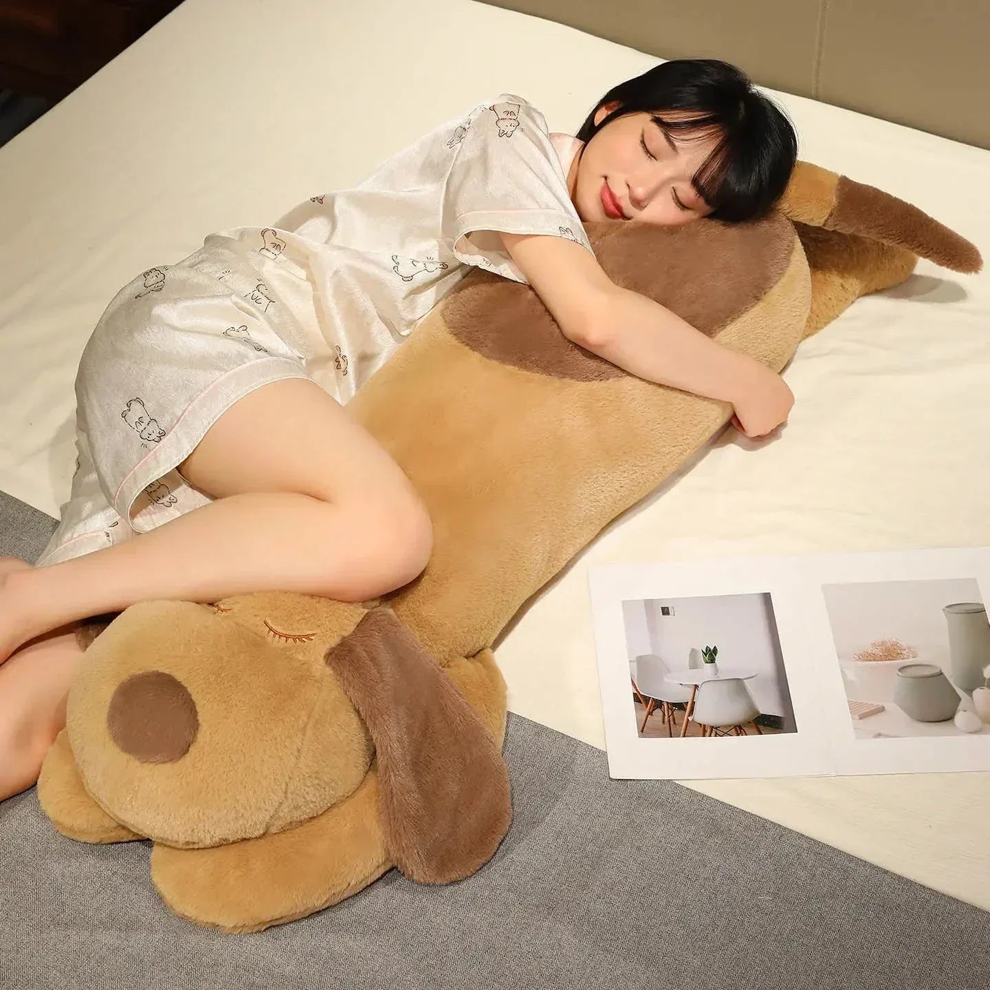 Cuddly Plush Puppy Hug Pillow - Fesara