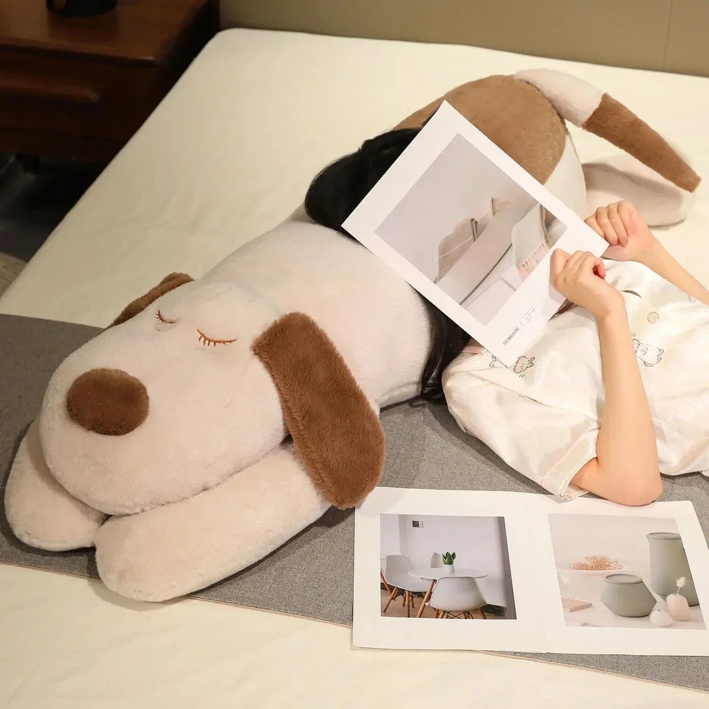 Cuddly Plush Puppy Hug Pillow
