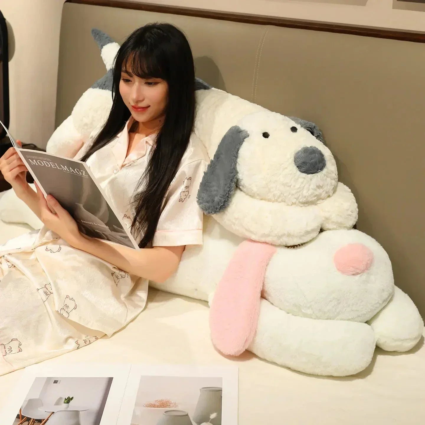 Cuddly Plush Puppy Hug Pillow