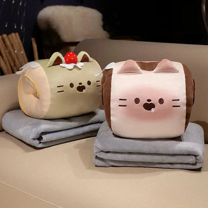 Cozy Cat Heated Plush Toy with Soft Blanket