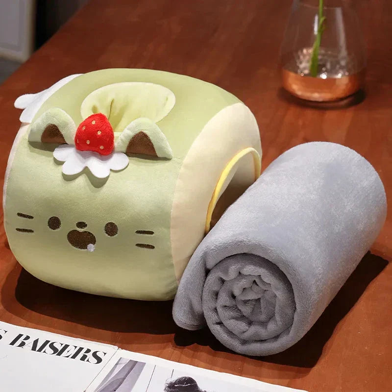 Cozy Cat Heated Plush Toy with Soft Blanket
