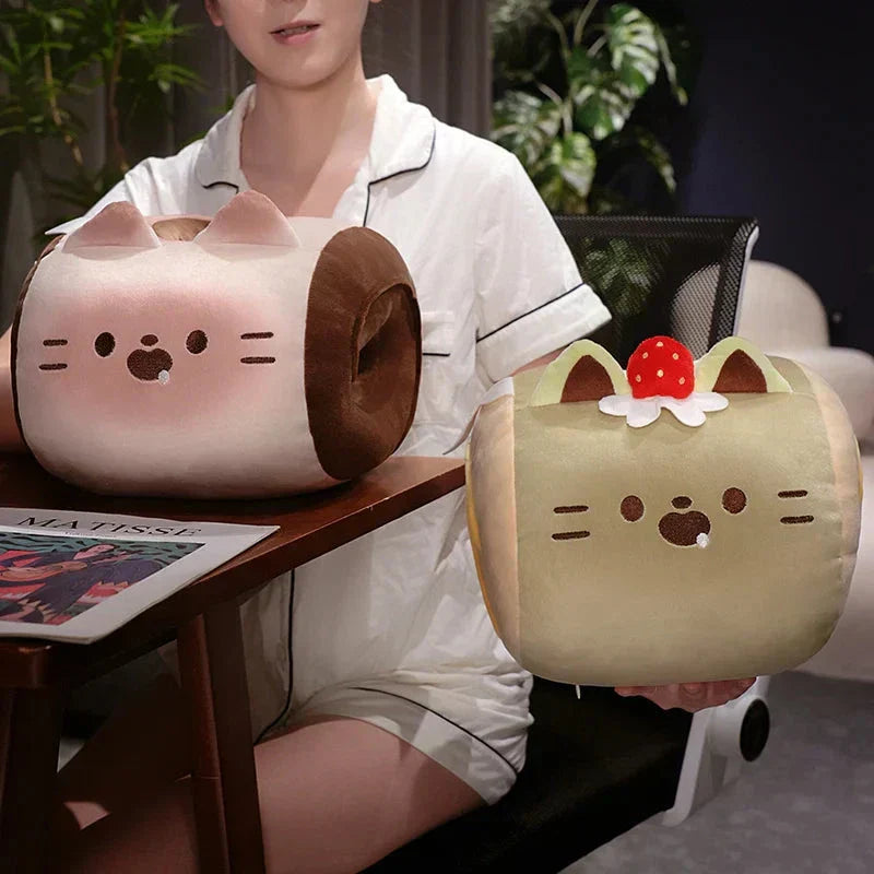 Cozy Cat Heated Plush Toy with Soft Blanket