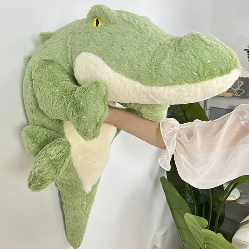 Cuddly Green Stuffed Crocodile Plush Toy - Fesara