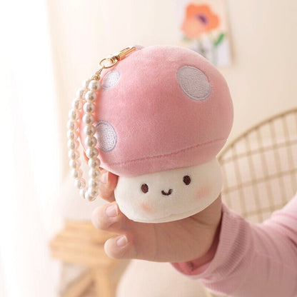Soft Mushroom Buddy Plush Keychains