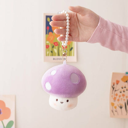 Soft Mushroom Buddy Plush Keychains