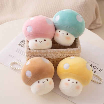 Soft Mushroom Buddy Plush Keychains