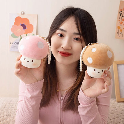 Soft Mushroom Buddy Plush Keychains