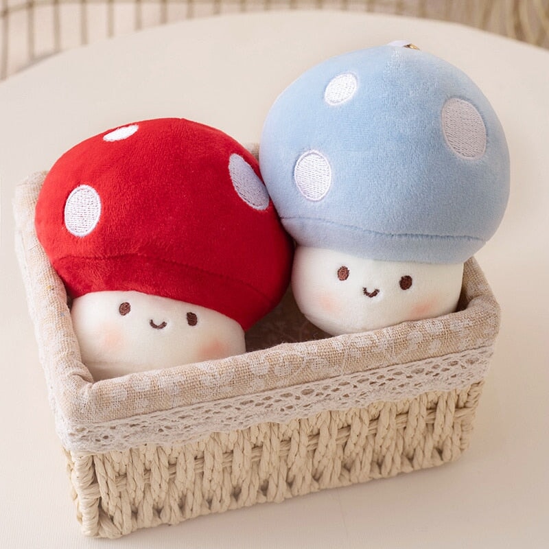 Soft Mushroom Buddy Plush Keychains