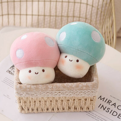 Soft Mushroom Buddy Plush Keychains