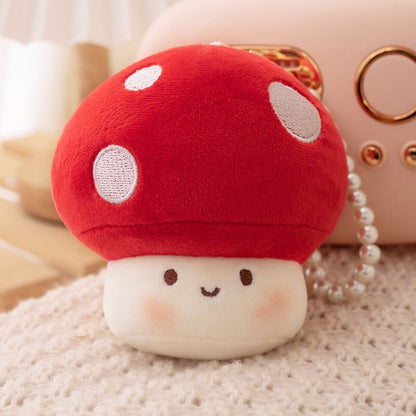 Soft Mushroom Buddy Plush Keychains