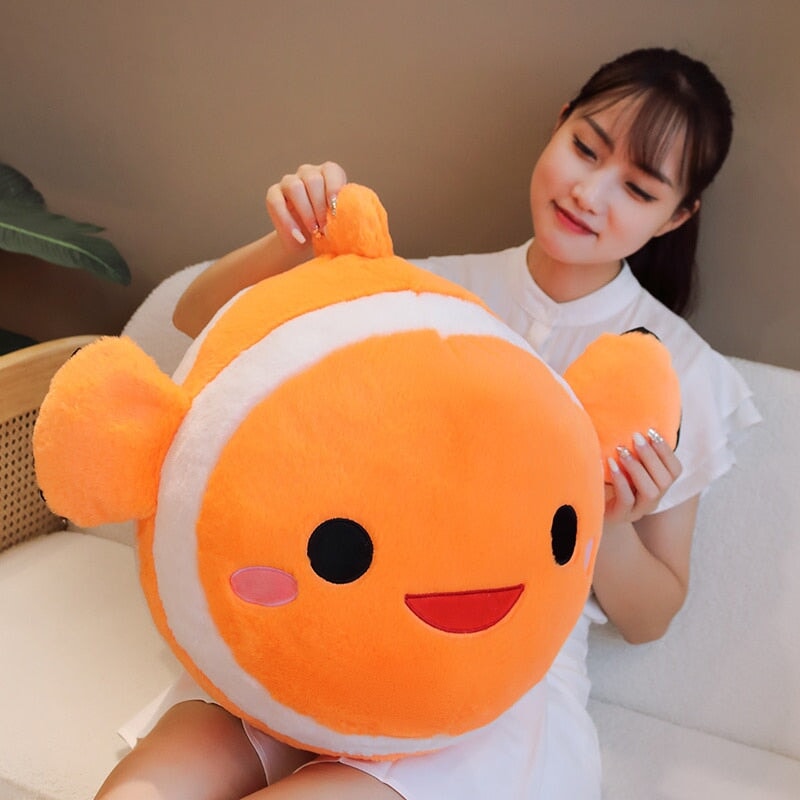 Colorful Striped Cute Fish Toy Plush