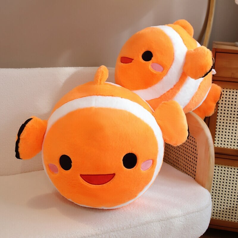 Colorful Striped Cute Fish Toy Plush