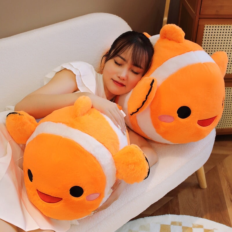 Colorful Striped Cute Fish Toy Plush