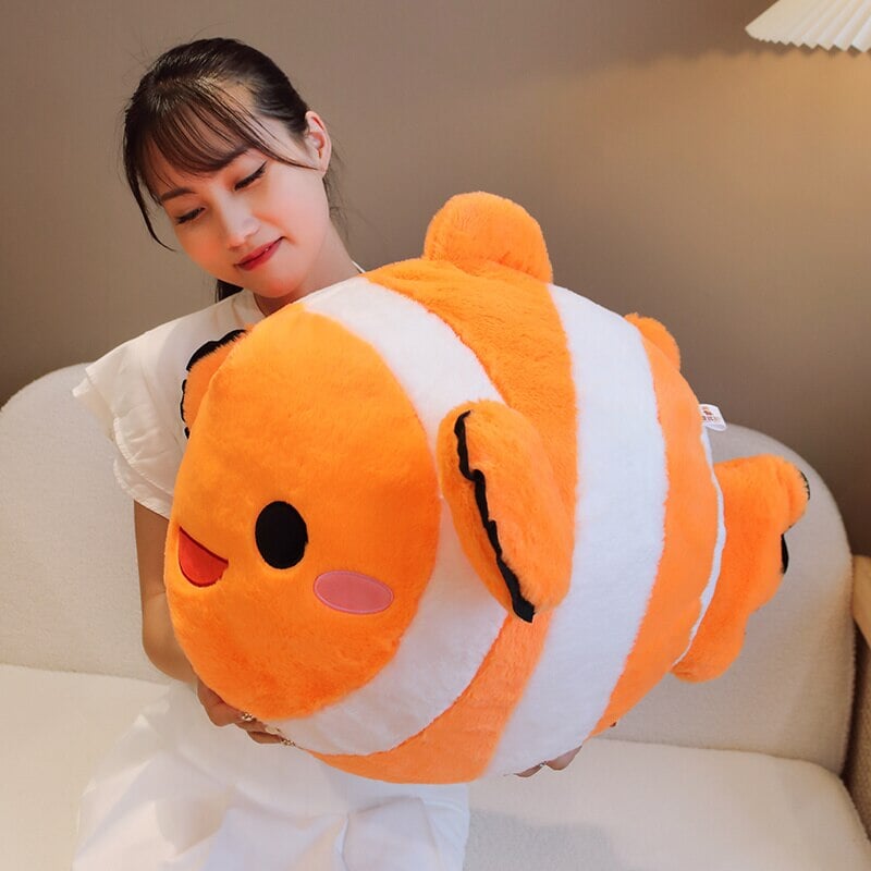 Colorful Striped Cute Fish Toy Plush