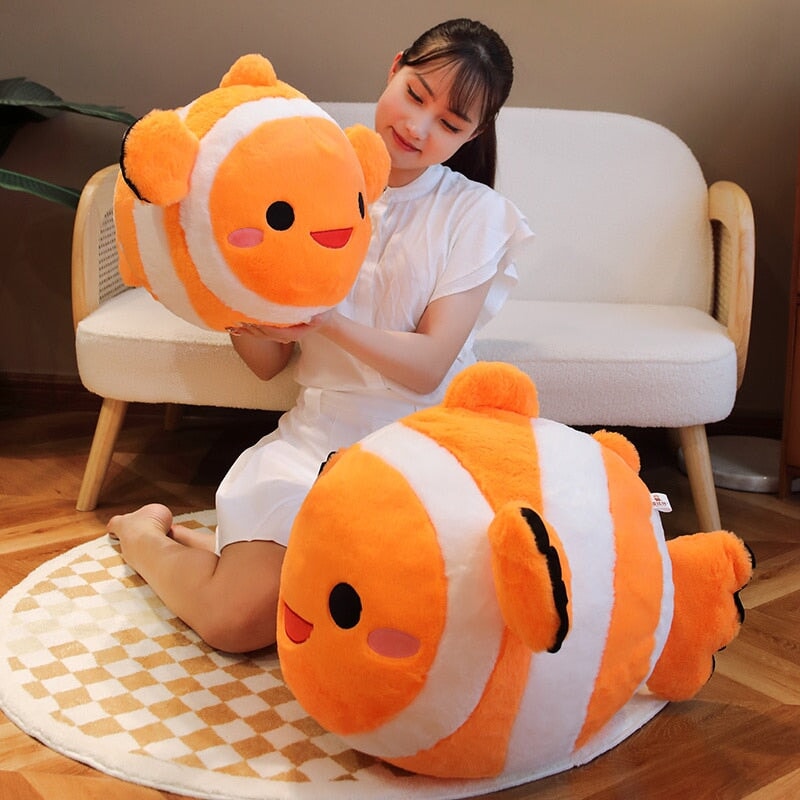 Colorful Striped Cute Fish Toy Plush