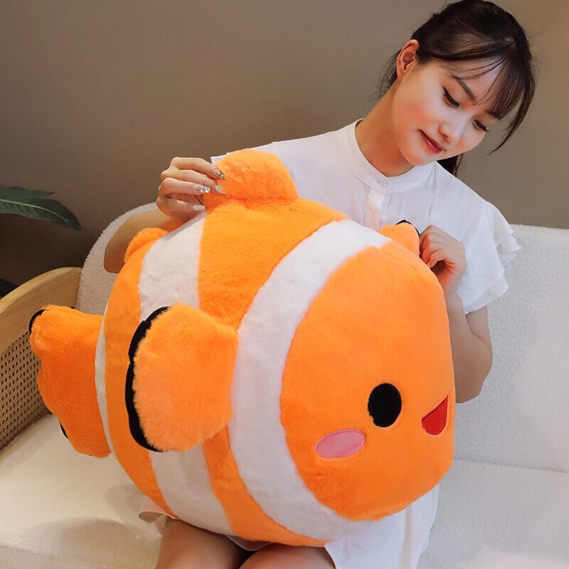 Colorful Striped Cute Fish Toy Plush