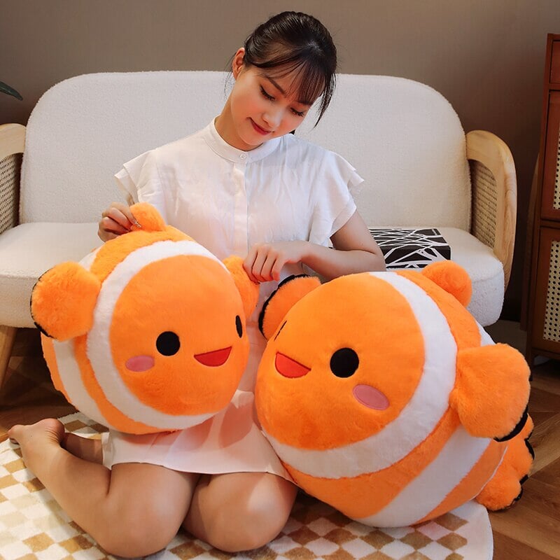 Colorful Striped Cute Fish Toy Plush