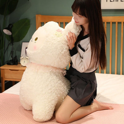 Cuddly Plush Lamb Figurine Set