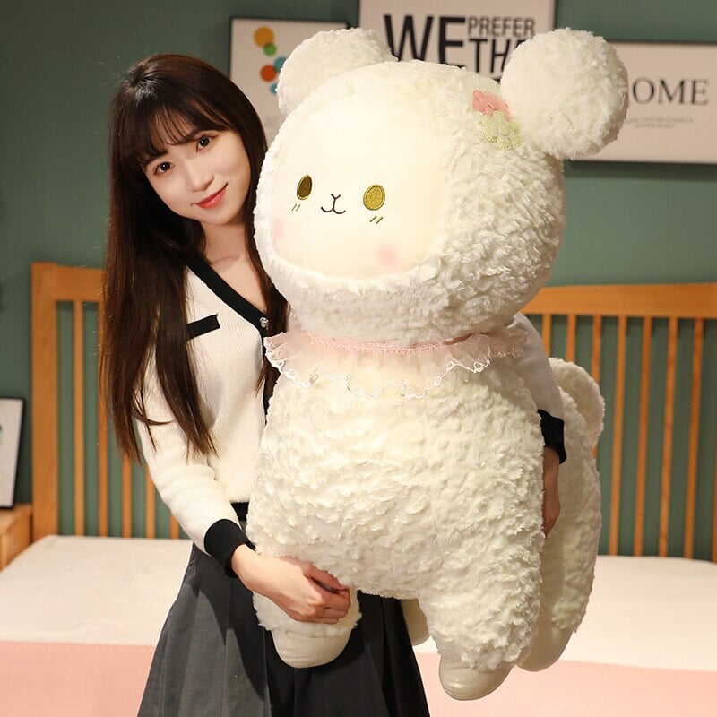 Cuddly Plush Lamb Figurine Set - Fesara